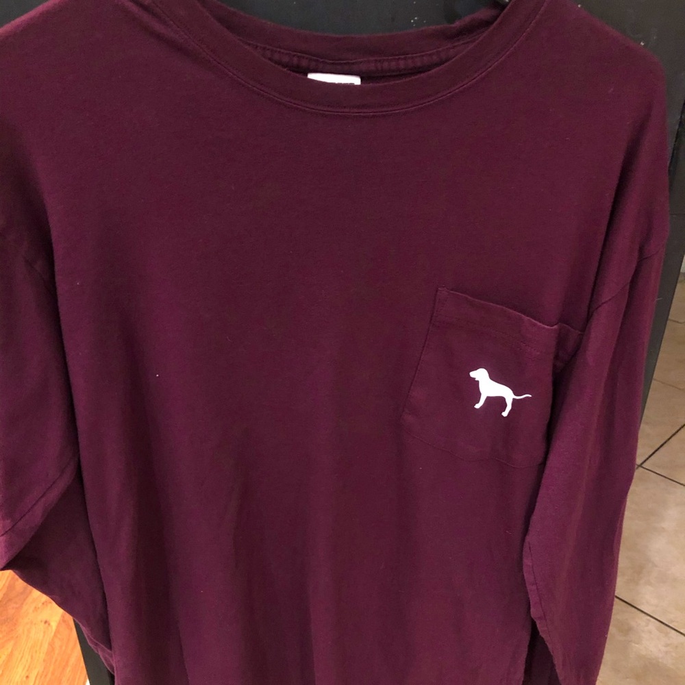 Pink long sleeve T-shirt